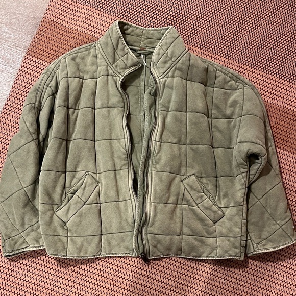 Free People Jackets & Blazers - Free people dolman green quilted jacket